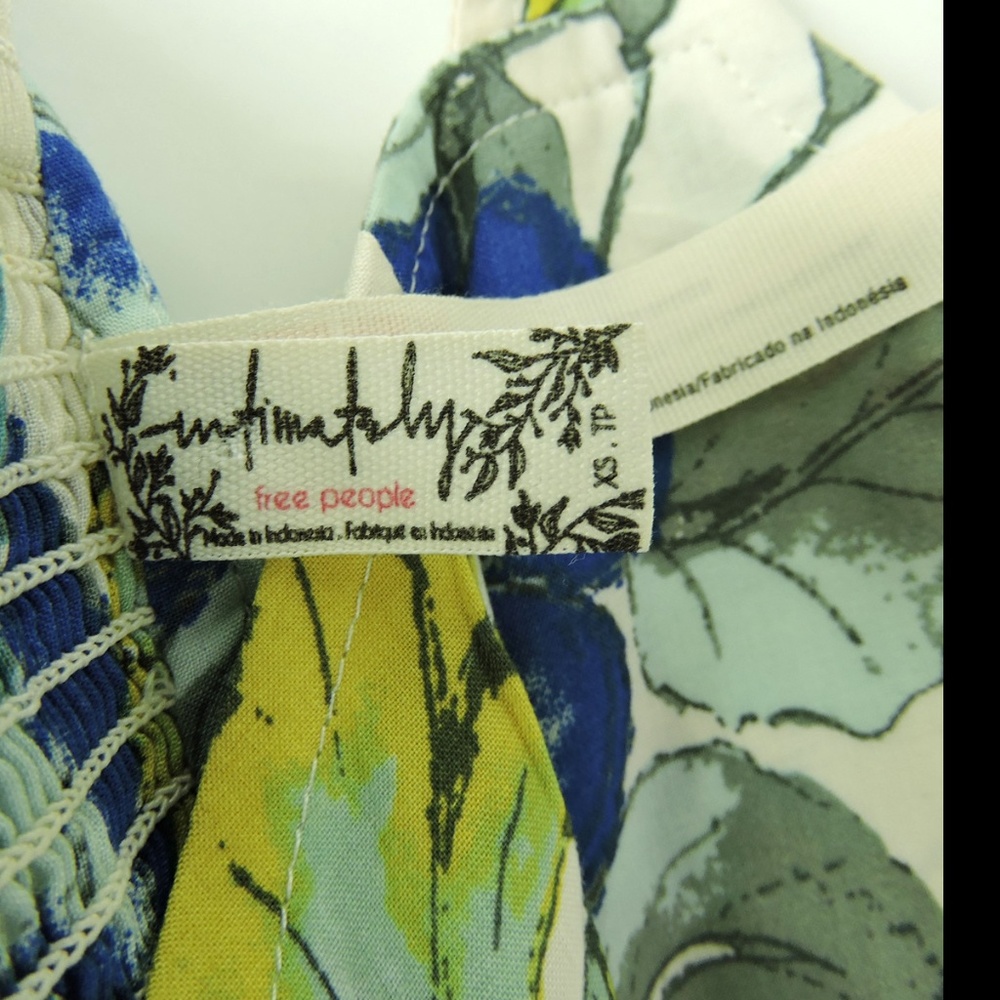 Free People Slip Swing Dress Lattice Lovers Floral - Picture 8 of 8